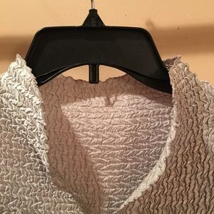 Silver silk top